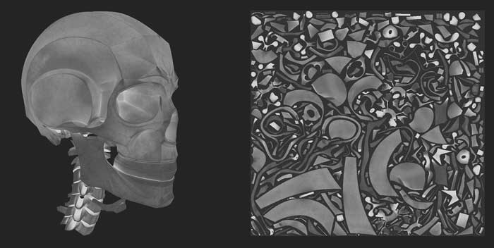 modèle 3D de texture de la rugosité du métal