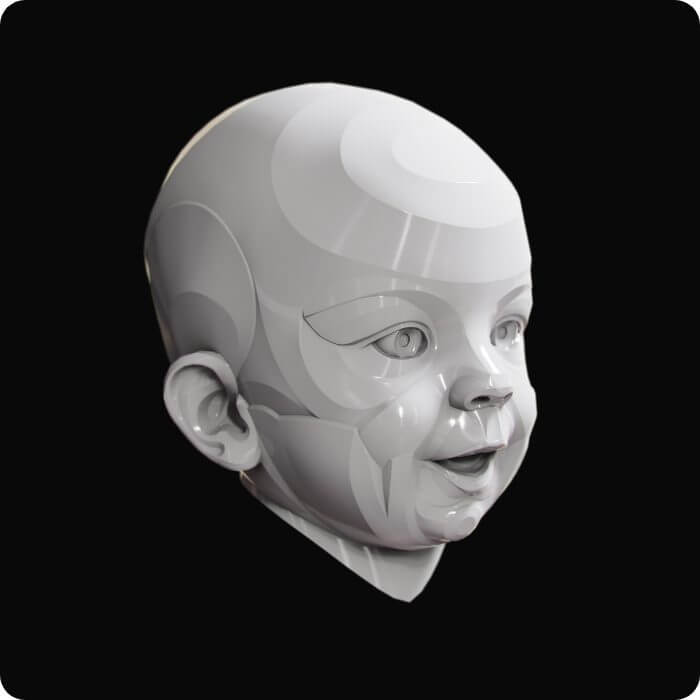 anatomy for 3d artists newborn block out