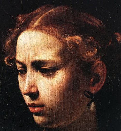 Caravaggio Judith Beheading Holofernes by Michelangelo close up
