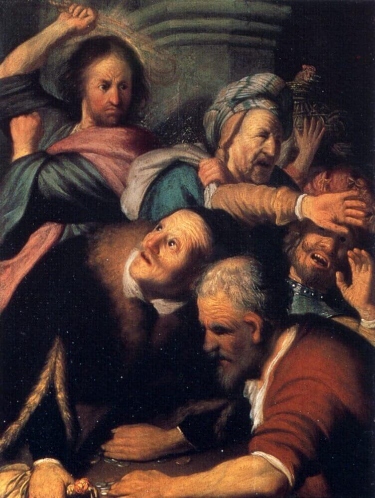 Rembrandt Christ Driving the Money Changers from the Temple web