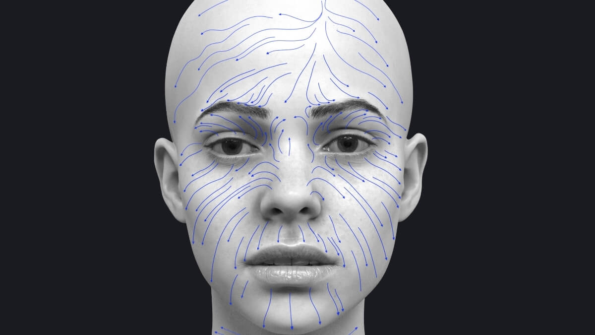 Realistic human 3D model hair and teeth anatomy for sculptors