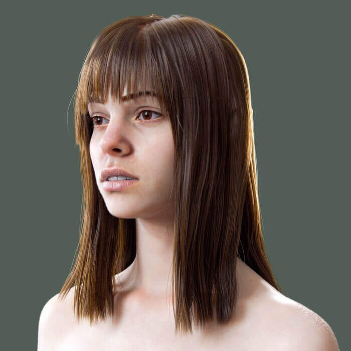 Realistic human 3D model: hair&teeth | Anatomy For Sculptors