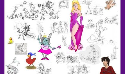 Books for animators Scott Claus sketches and doodles of human and animal forms art anatomy for sculptors